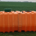 Horizontal septic tank installation