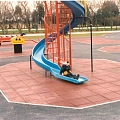 Rubber granule cover, cover for children&#39;s playgrounds