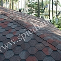 Mossy roof - clean. Cleaning of buildings, industrial structures, pipelines