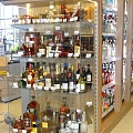 Glass cabinet alcohol