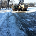 Очистка тротуаров парковок от снега
