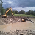 Pond construction excavators MTE