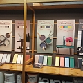 Flugger color sample stand in the store Profcentrs