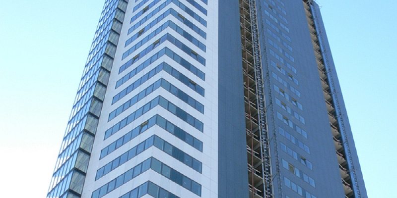 Ventilated facade for skyscrapers