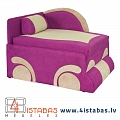 Pink pull-out children&#39;s sofa with pillow, furniture online store Latvia Cēsis Latgale
