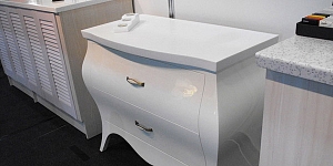 Bathroom surfaces made of artificial stone
