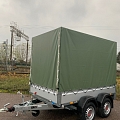 Trailer with a tent