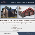Modern and traditional log houses