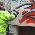 Gentle cleaning of graffiti and other paints