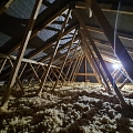 Insulation of roof trusses with Isover KV 041 mineral wool
