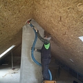 Insulation of roof slopes with Steico Zell fiber wool