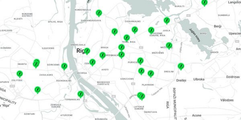 Charging station map