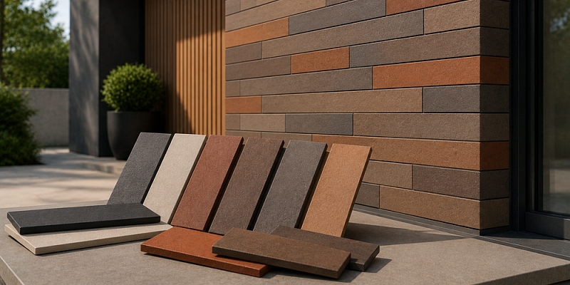 Ceramic facade tiles
