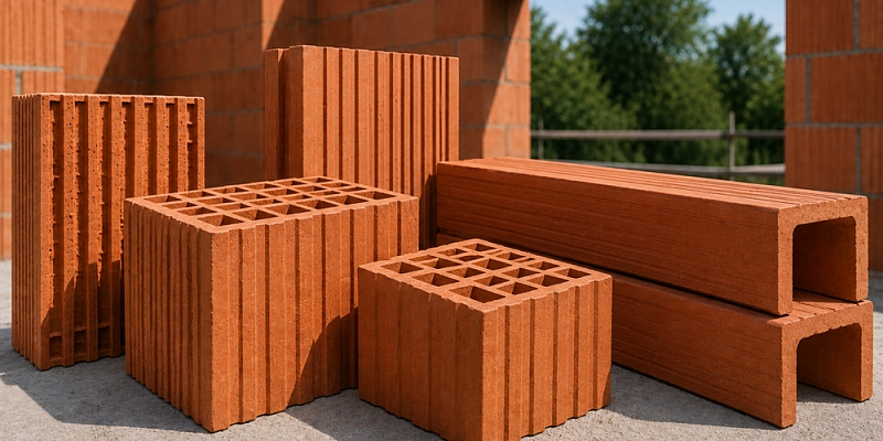 Ceramic building blocks and lintels