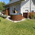 Hot tub with integrated oven made in Latvia