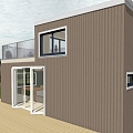 Easy to install two-story wooden house