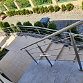 Railing projects with bars. Stainless steel, stairs, terraces, balconies.  2