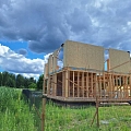 Wooden frame houses